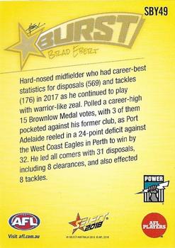 2018 Select Footy Stars - Starburst Caricatures Yellow #SBY49 Brad Ebert Back